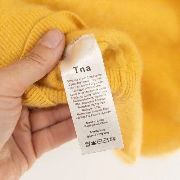 Aritzia Tna Keely 100% Cashmere Sweater  Sun Valley Yellow | XXS - Picture 6 of 7